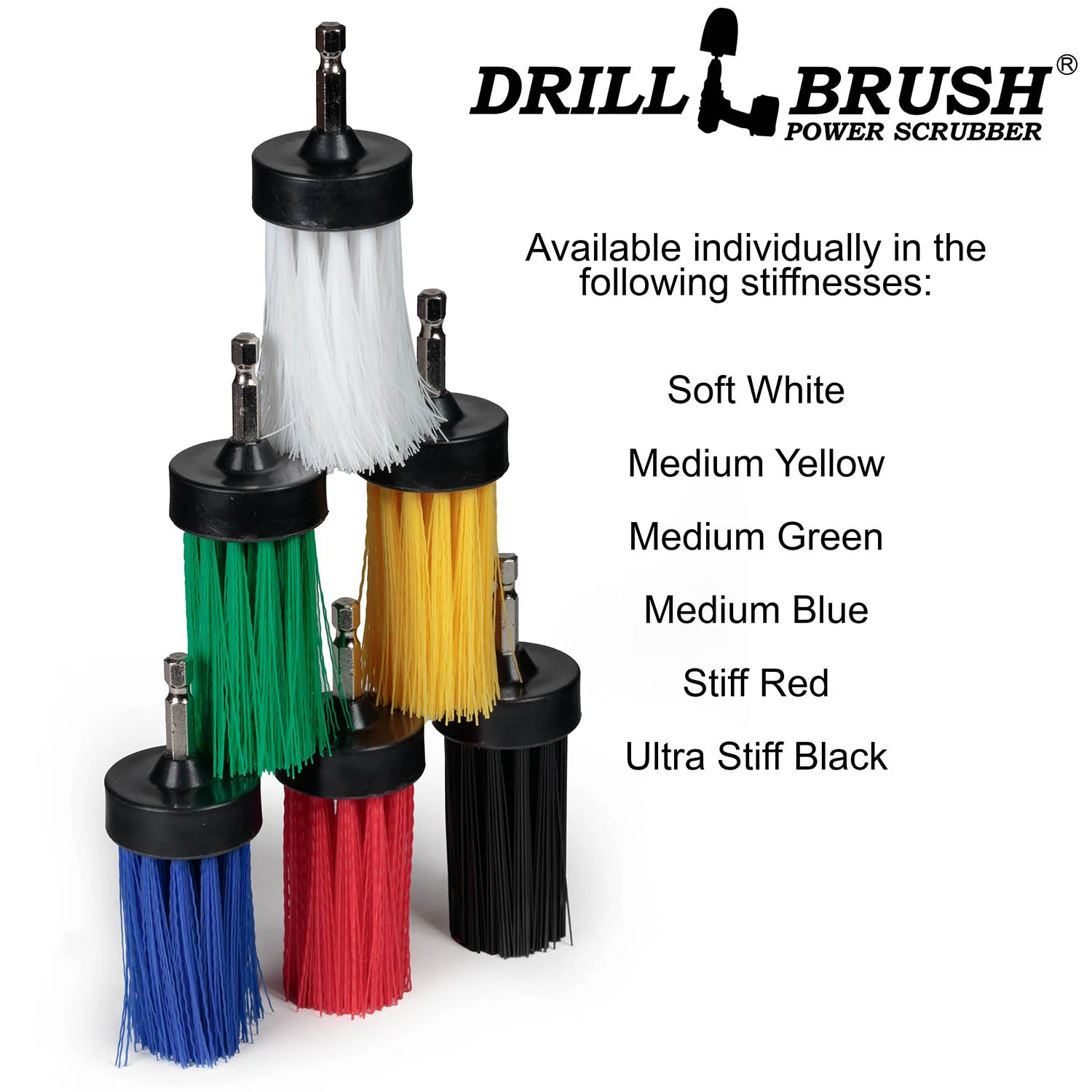 1in Blue Brush - Medium Stiffness - Long Bristles - Marine & Pool Spot Cleaning | 1in-L-B-QC-DB - Image 5