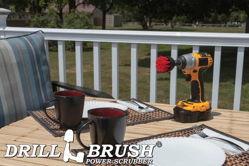 2in Red Brush - High Stiffness - Short Bristles - Outdoor Spot Cleaning | 2in-S-R-QC-DB - Image 5