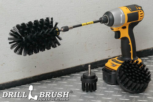 4in Flat Brush, 2in Short Brush, and Jumbo Original all in Ultra Stiff Black Plus 5" Extension - Wire Brush Replacement | K-S-42J-5X-QC-DB - Image 6