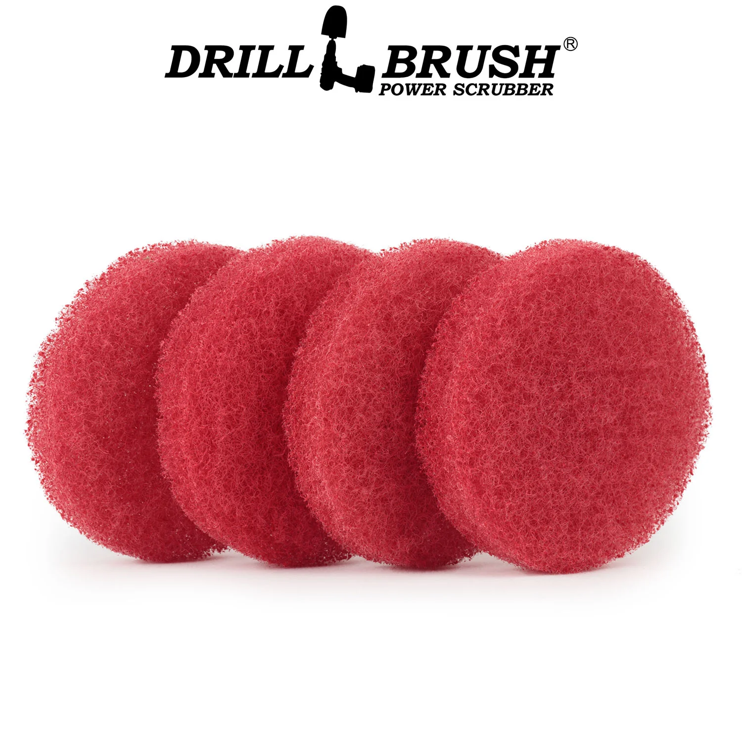 4in Red Scrubbing Pads Refill - Moderate - Porcelain & Linoleum Cleaning | 4in-P4R-refill-DB - Image 2