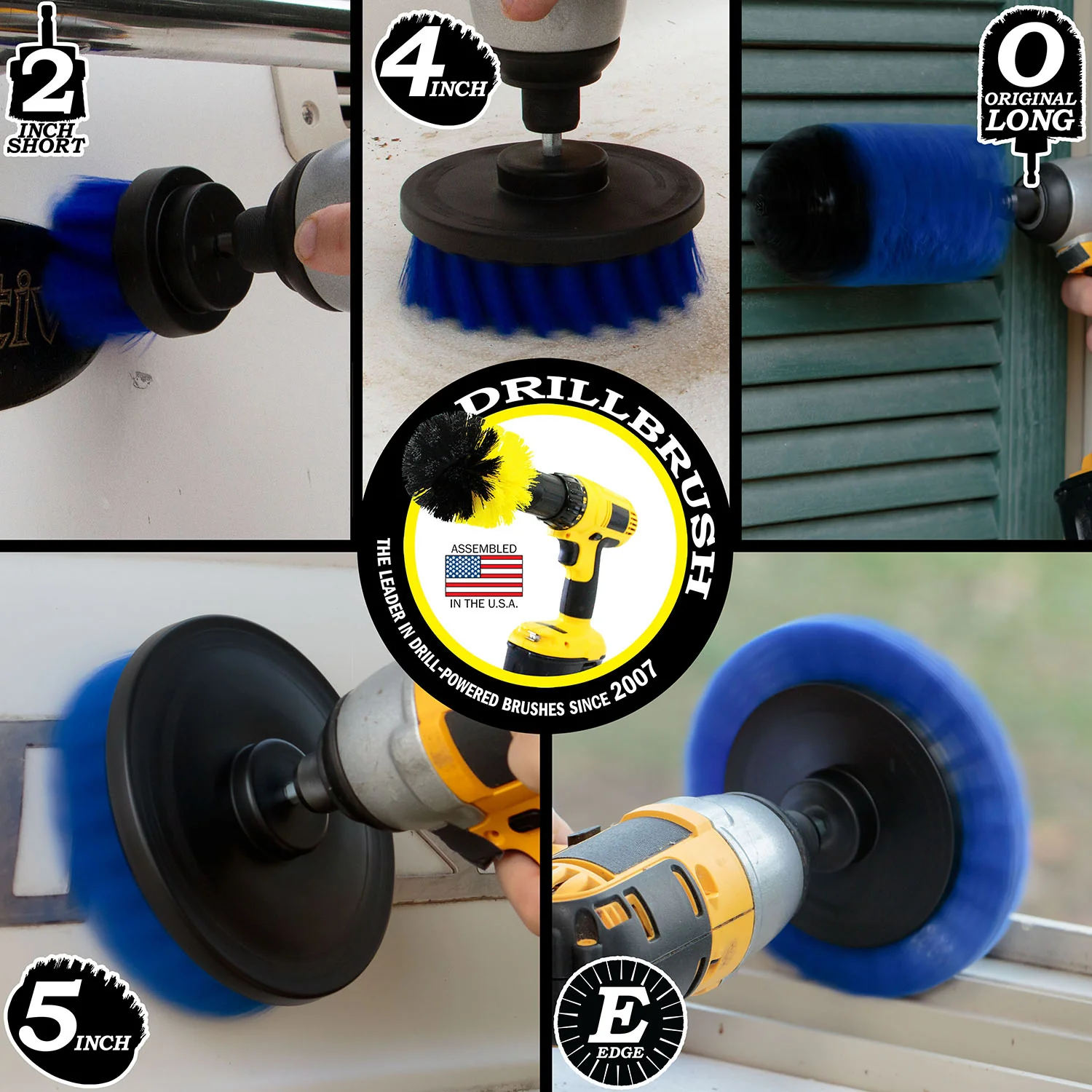 5in Flat Brush, 4in Flat Brush, 2in Short Brush, and Jumbo Original all in Medium Blue - Aquarium Cleaning Products | B-S-E542J-QC-DB - Image 4