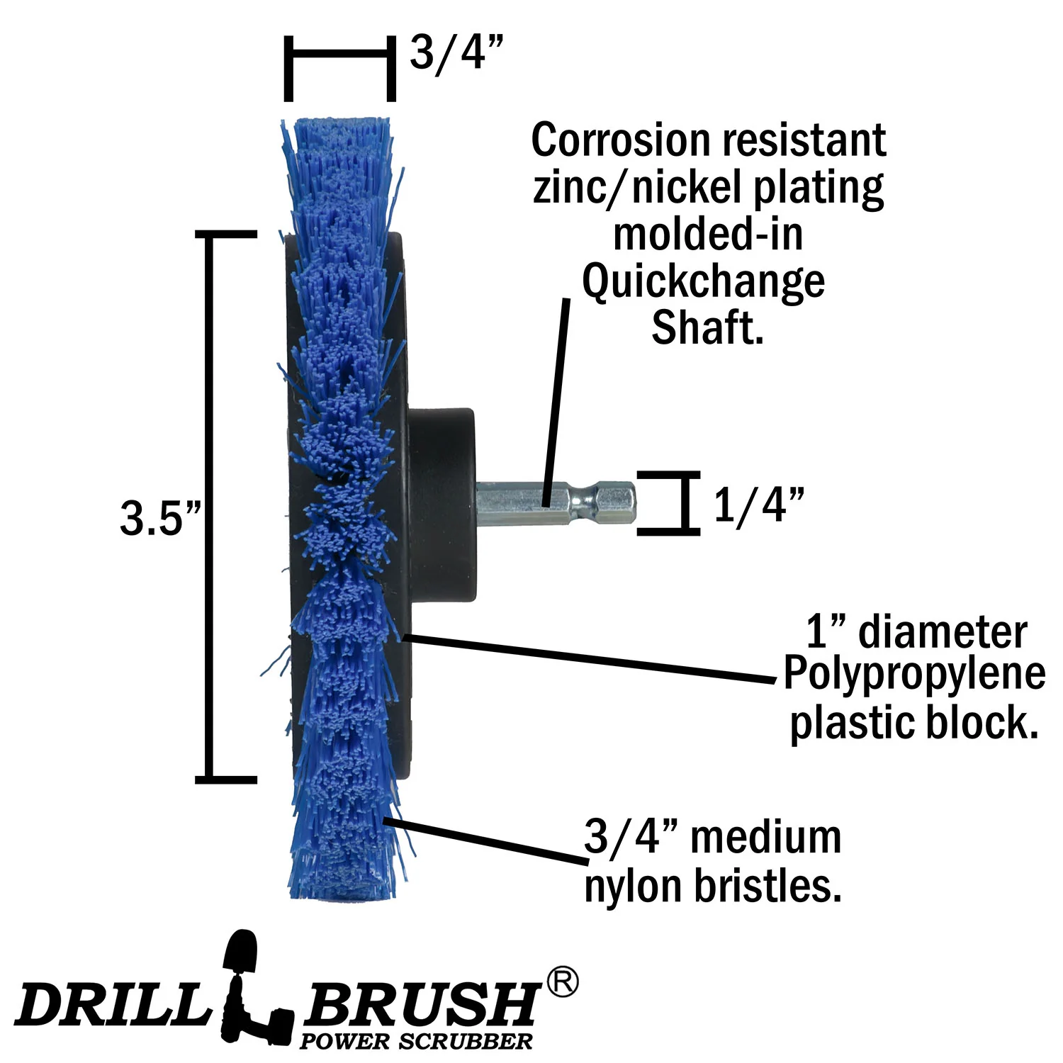 5in Flat Brush, 4in Flat Brush, 2in Short Brush, and Jumbo Original all in Medium Blue - Aquarium Cleaning Products | B-S-E542J-QC-DB - Image 6