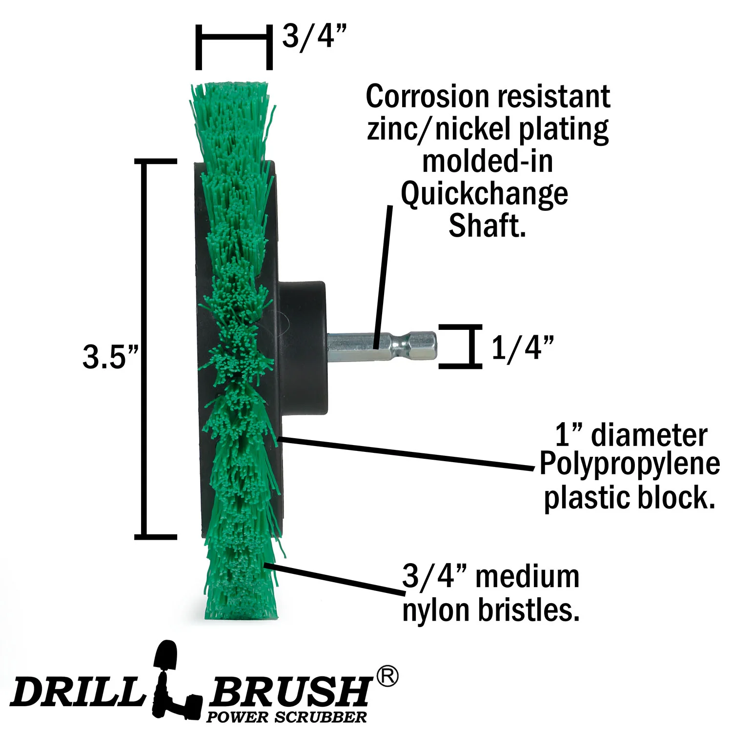 5in Flat Brush, 4in Flat Brush, 2in Short Brush, and Jumbo Original all in Medium Green - Kitchen Cleaning Products | G-S-E542J-QC-DB - Image 6