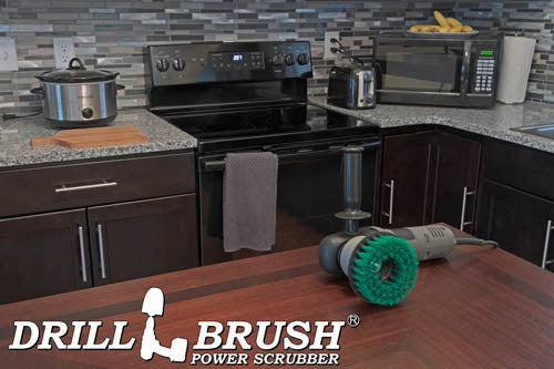 5in Green Brush - Medium Stiffness - Kitchen Counter & Tile Cleaning | 5in-S-G-T-DB - Image 5