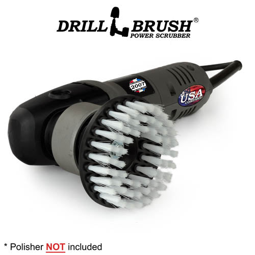 5in White Brush - Soft Bristles - Home & Auto Cleaning | 5in-S-W-T-DB