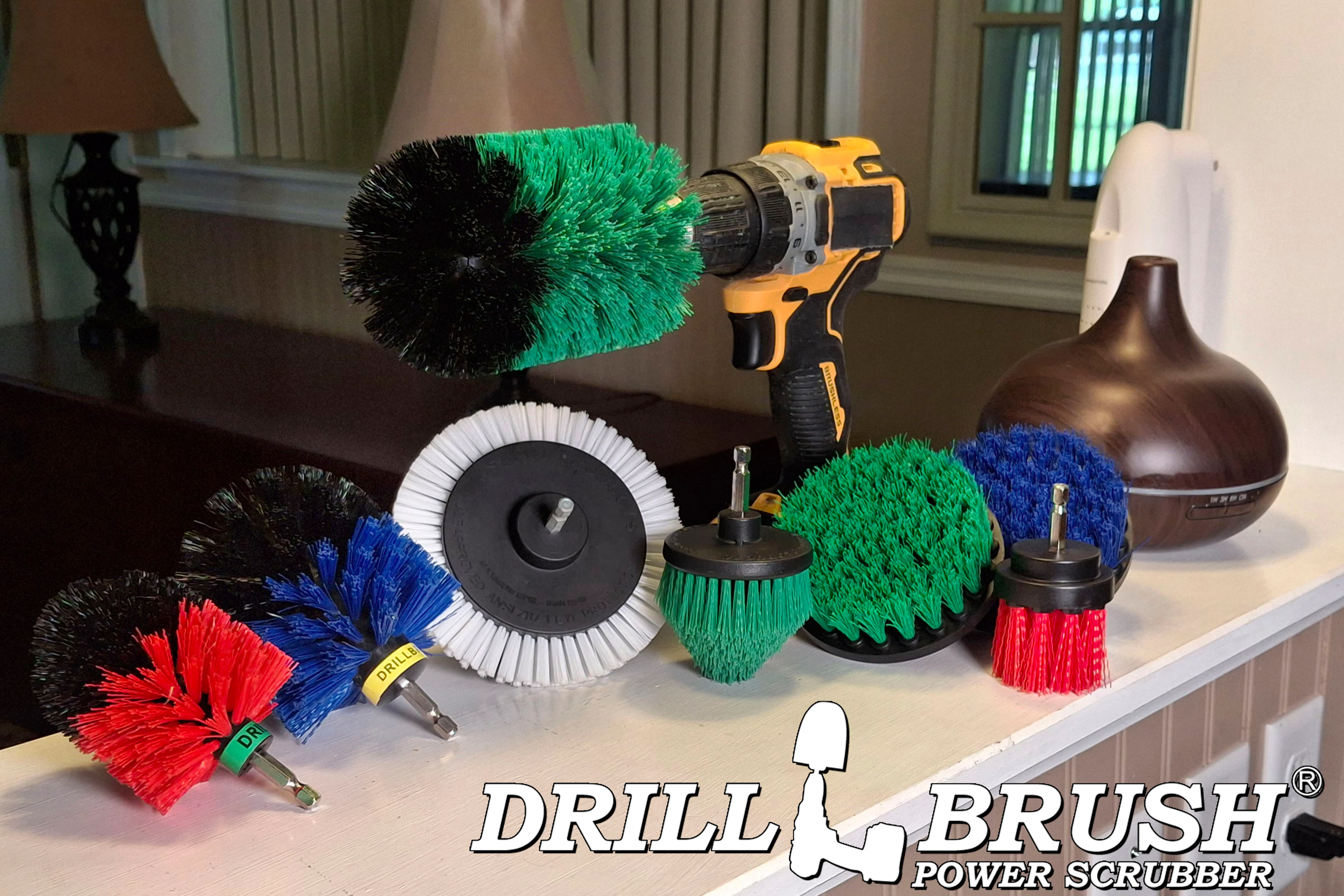 8-piece Drillbrush Household Variety Kit - Soft, Medium, & Stiff Bristles - Home, Kitchen, Marine, Pool, Pet, and Outdoor Cleaning | WE-G4CJ-B4O-RMS-R2L-QC-DB - Image 6