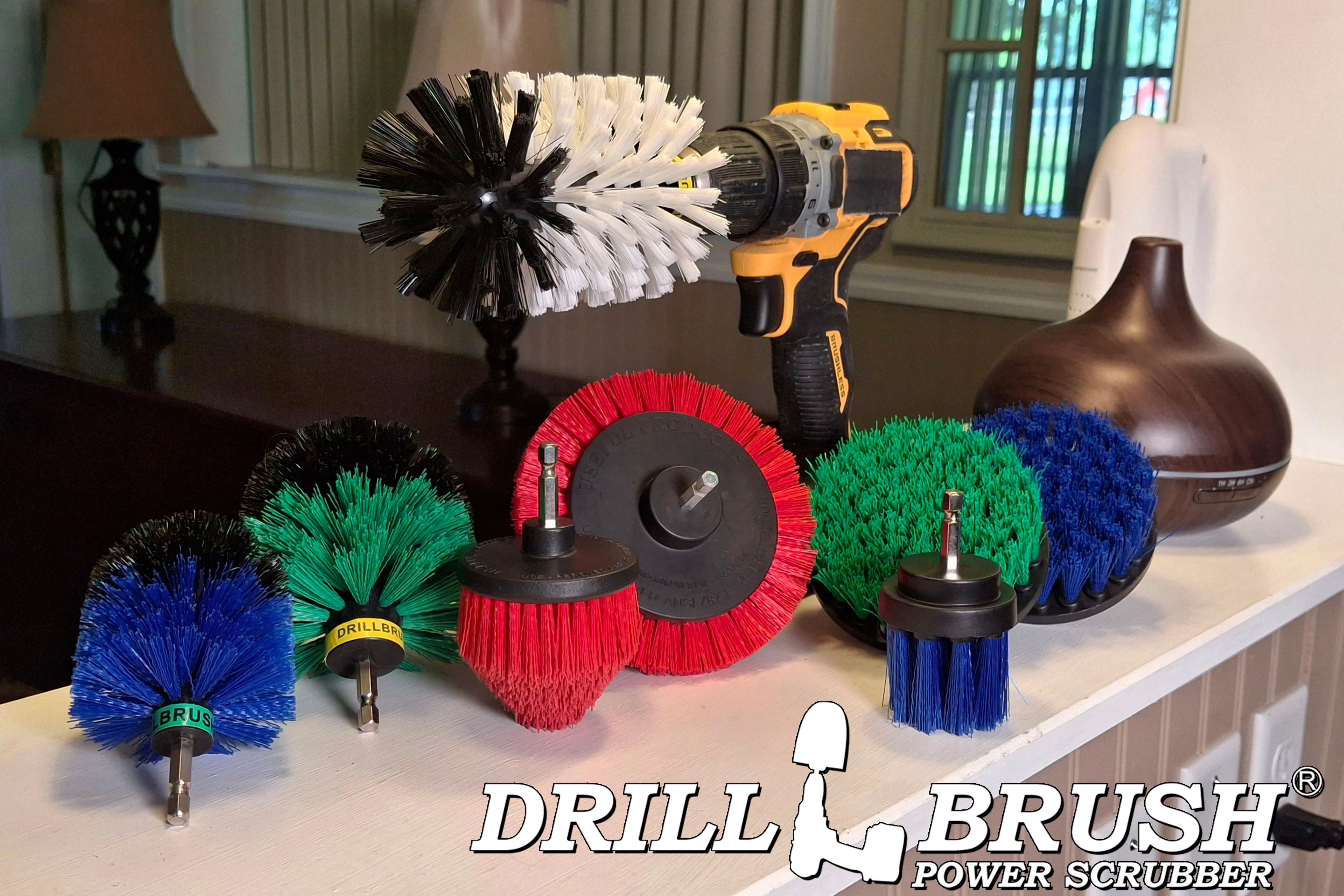 8-piece Drillbrush Household Variety Kit - Soft, Medium, & Stiff Bristles - Home, Kitchen, Marine, Pool, Pet, and Outdoor Cleaning | WJ-G4O-B4M-RECS-B2L-QC-DB - Image 6