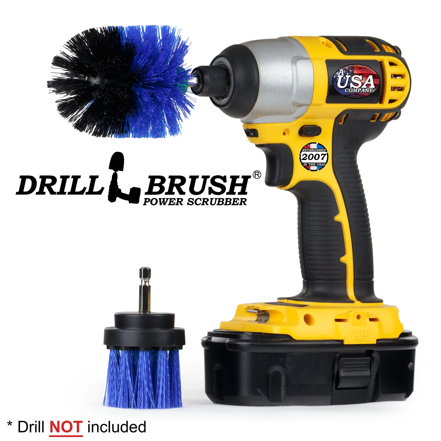 Mini & 2in-L Blue Brushes - Medium Bristles - Marine & Pool Cleaning | B-MS-2L-QC-DB - Image 2