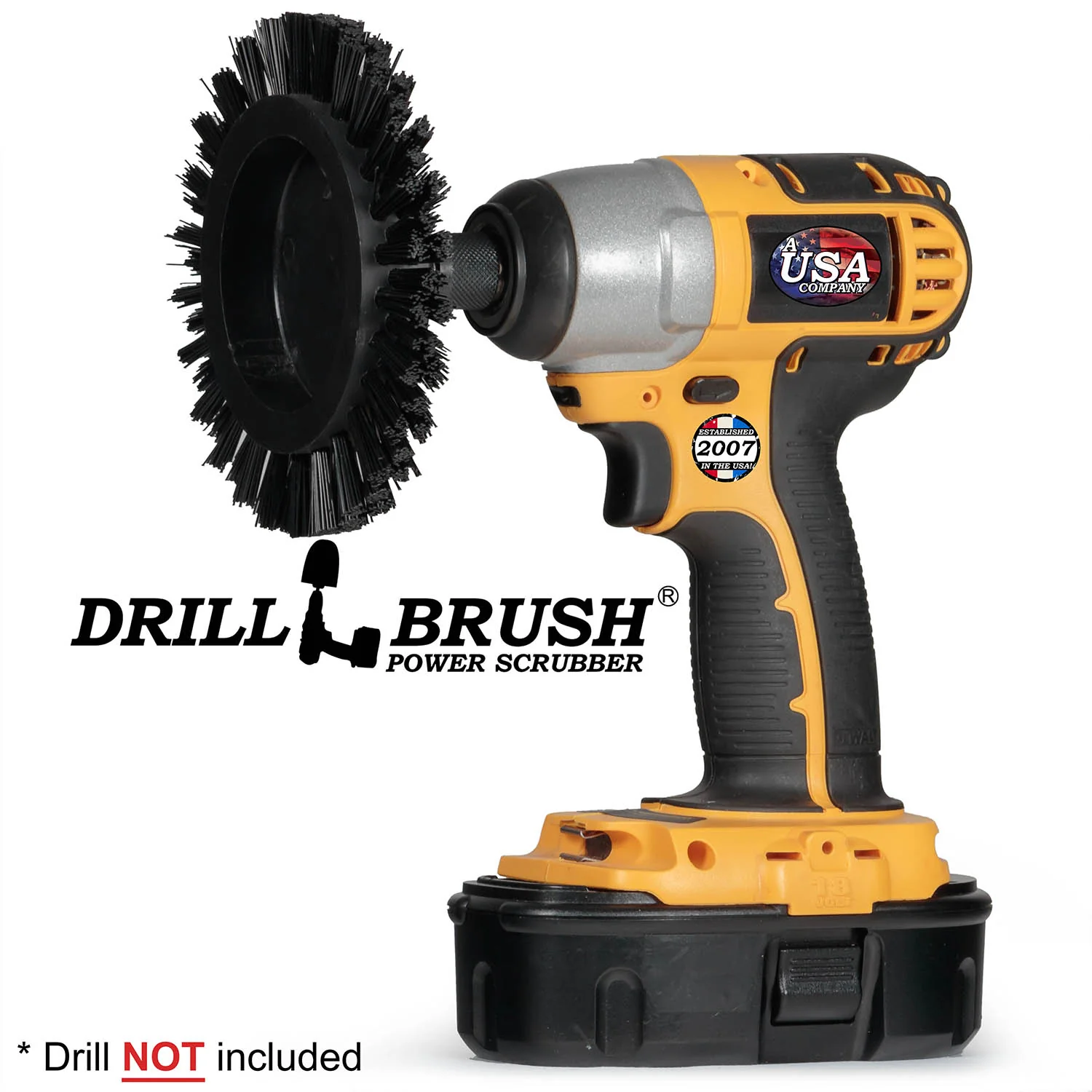 Black Edge Brush - Ultra Stiff Stiffness - Wheel Shaped - Grill & Industrial | E-S-K-QC-DB