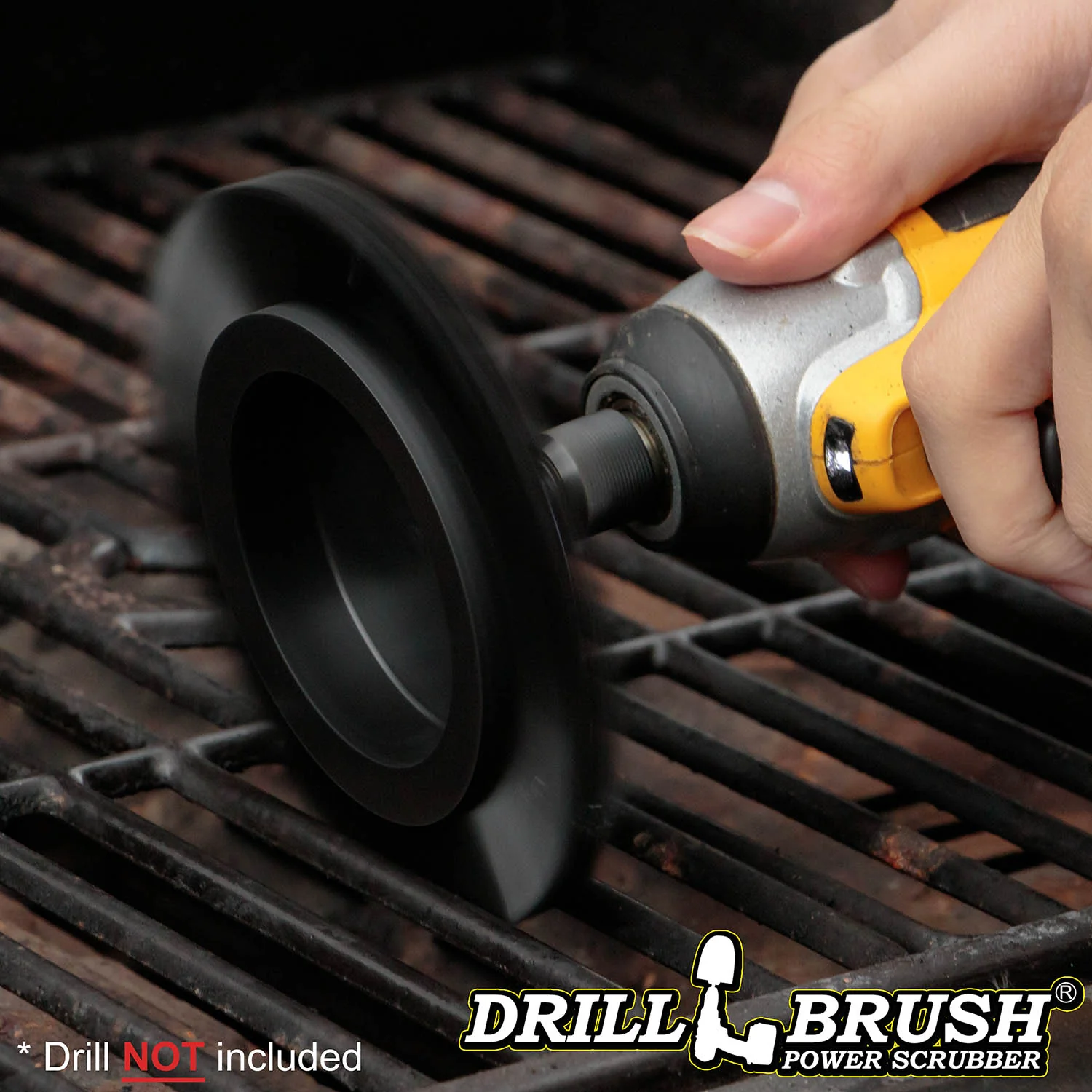 Black Edge Brush - Ultra Stiff Stiffness - Wheel Shaped - Grill & Industrial | E-S-K-QC-DB - Image 2