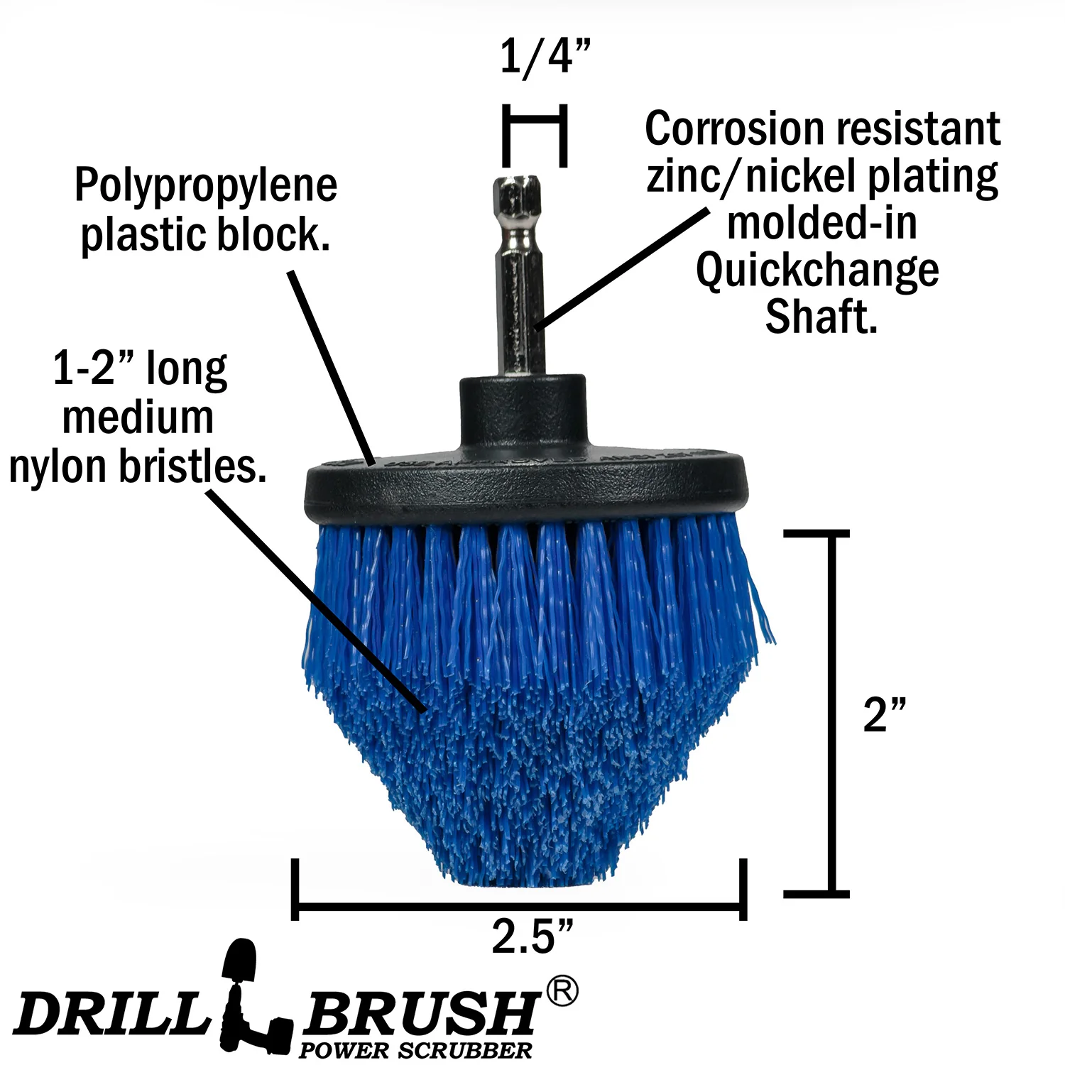Original, 4in, 5in, 2in Short, and Corner Blue Brushes - Medium Bristles - Marine & Pool Cleaning | B-S-542CO-QC-DB - Image 6