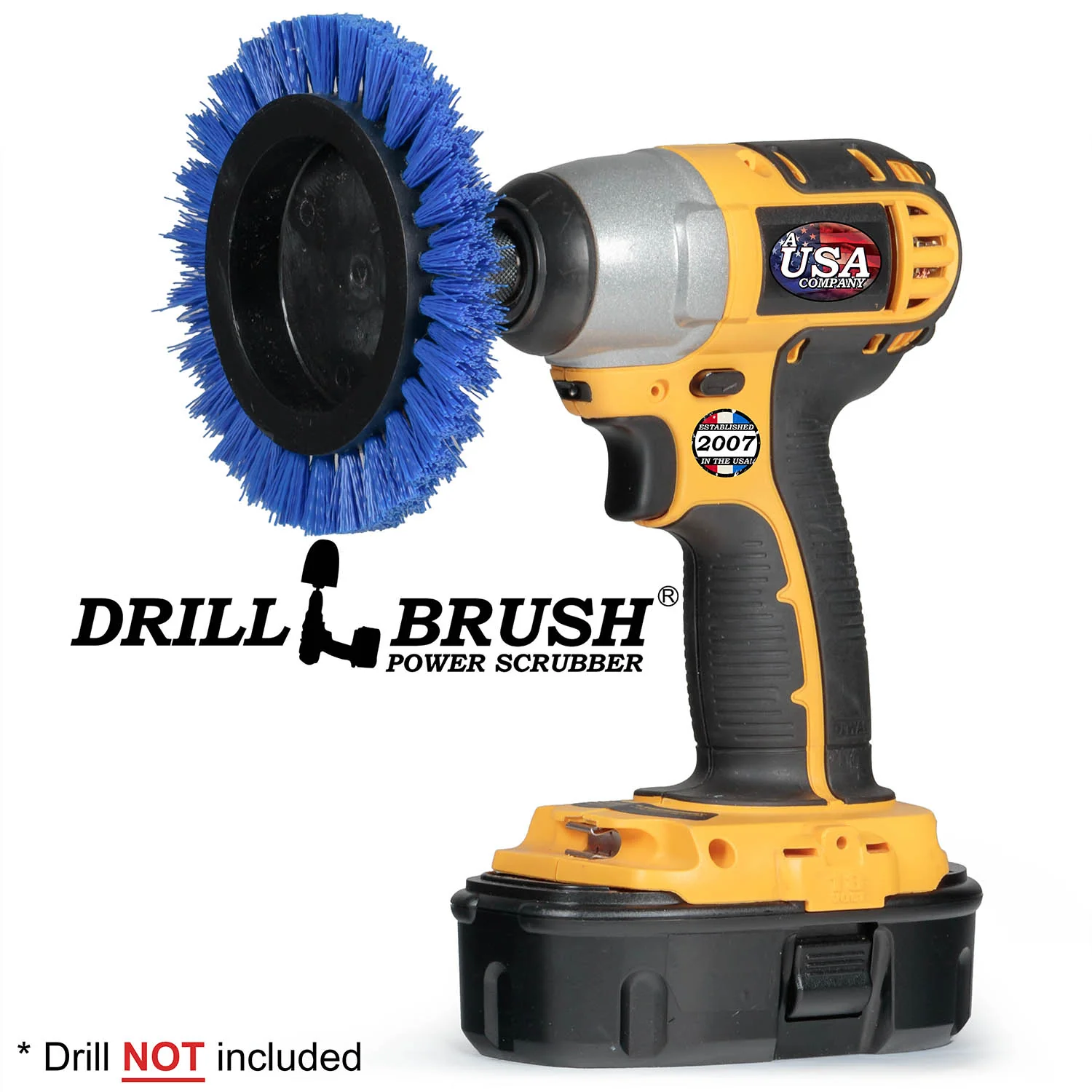 Blue Edge Brush - Medium Stiffness - Wheel Shaped - Marine & Pool | E-S-B-QC-DB