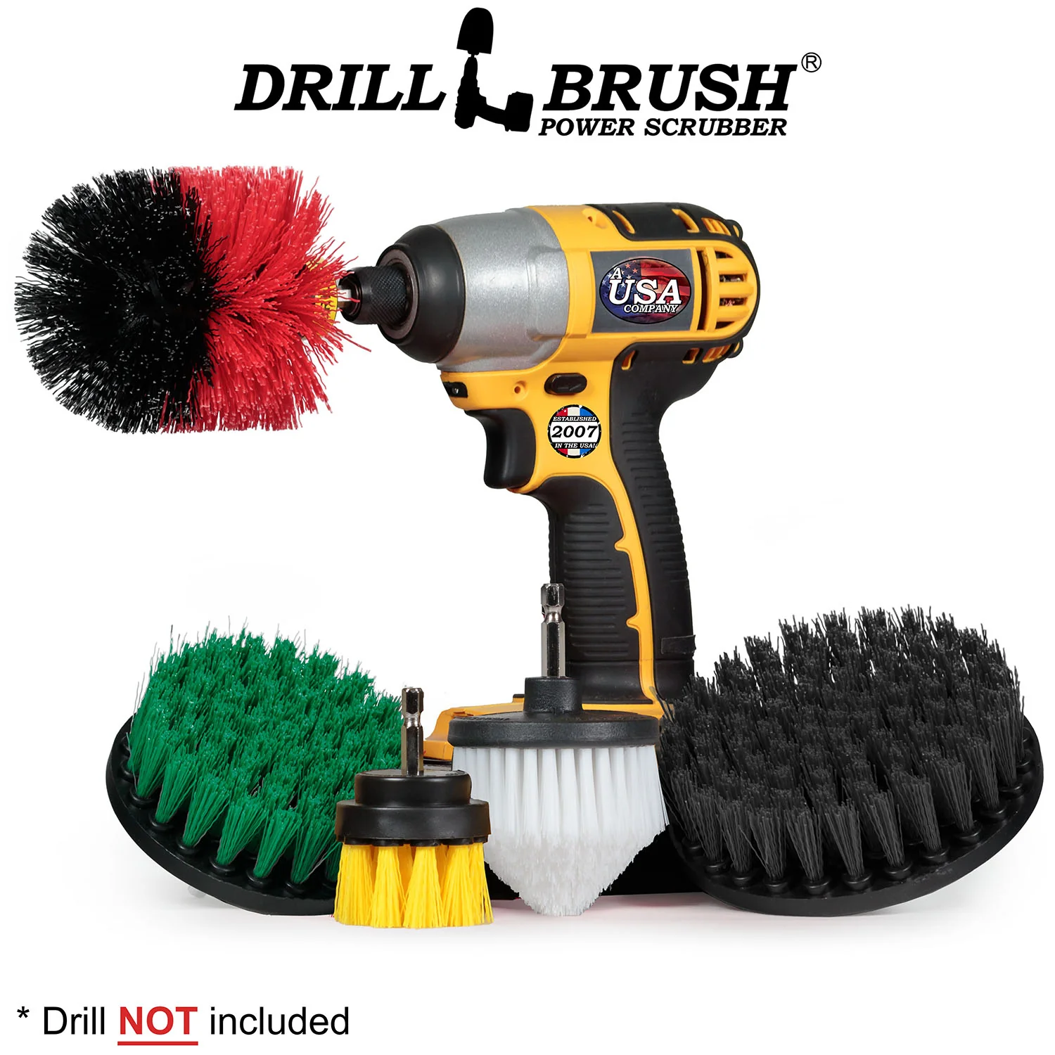 Cone-shaped, Original, 5 inch, 4 inch, and 2 inch Short Brushes - Soft, Medium, Stiff, & Ultra Stiff Bristles - General Cleaning | WC-Y2-G4-RO-K5-S-QC-DB - Image 2