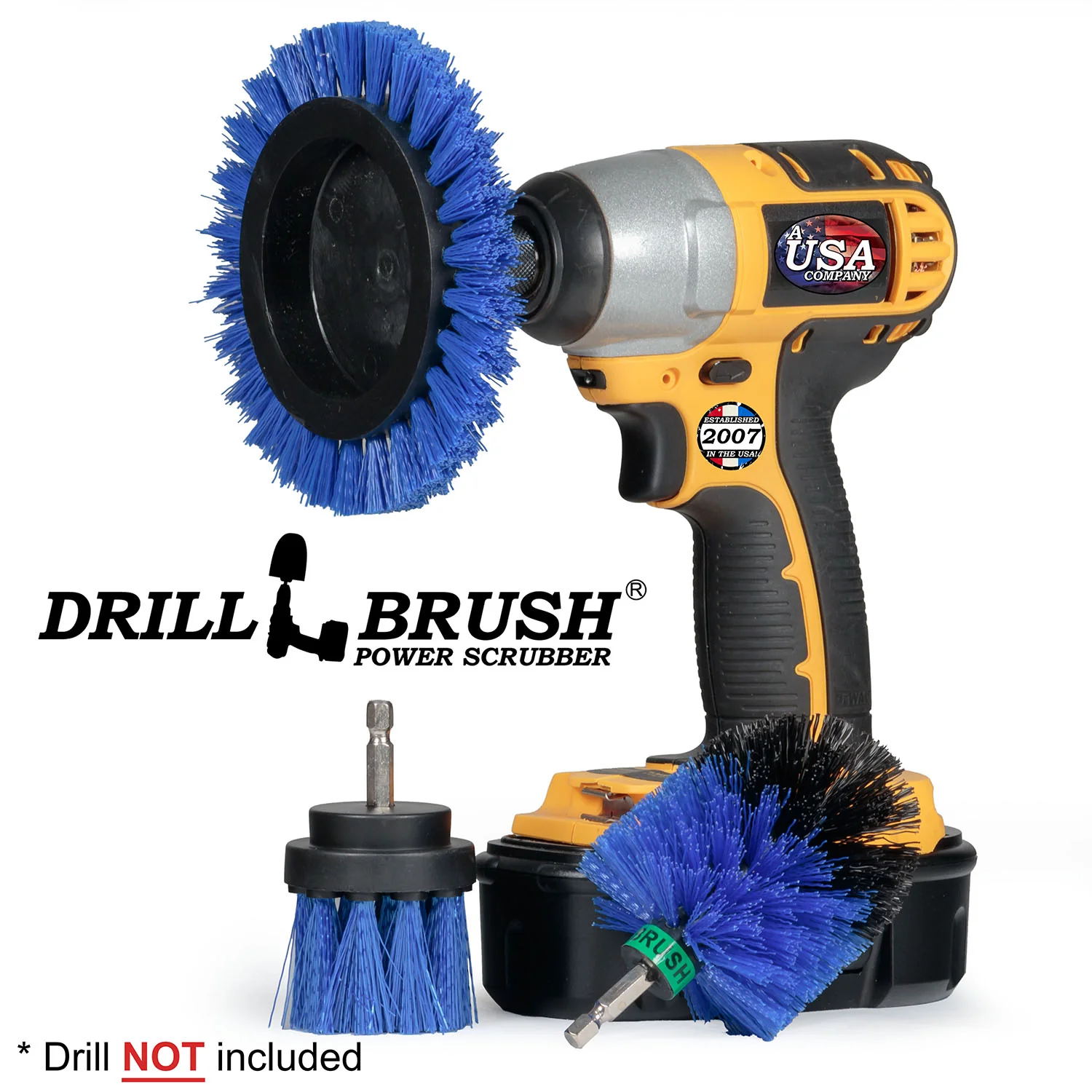 Edge Brush, 2in Long, and Mini Original all in Medium Stiffness Blue - Pool Cleaning Kit | B-EMS-2L-QC-DB - Image 2
