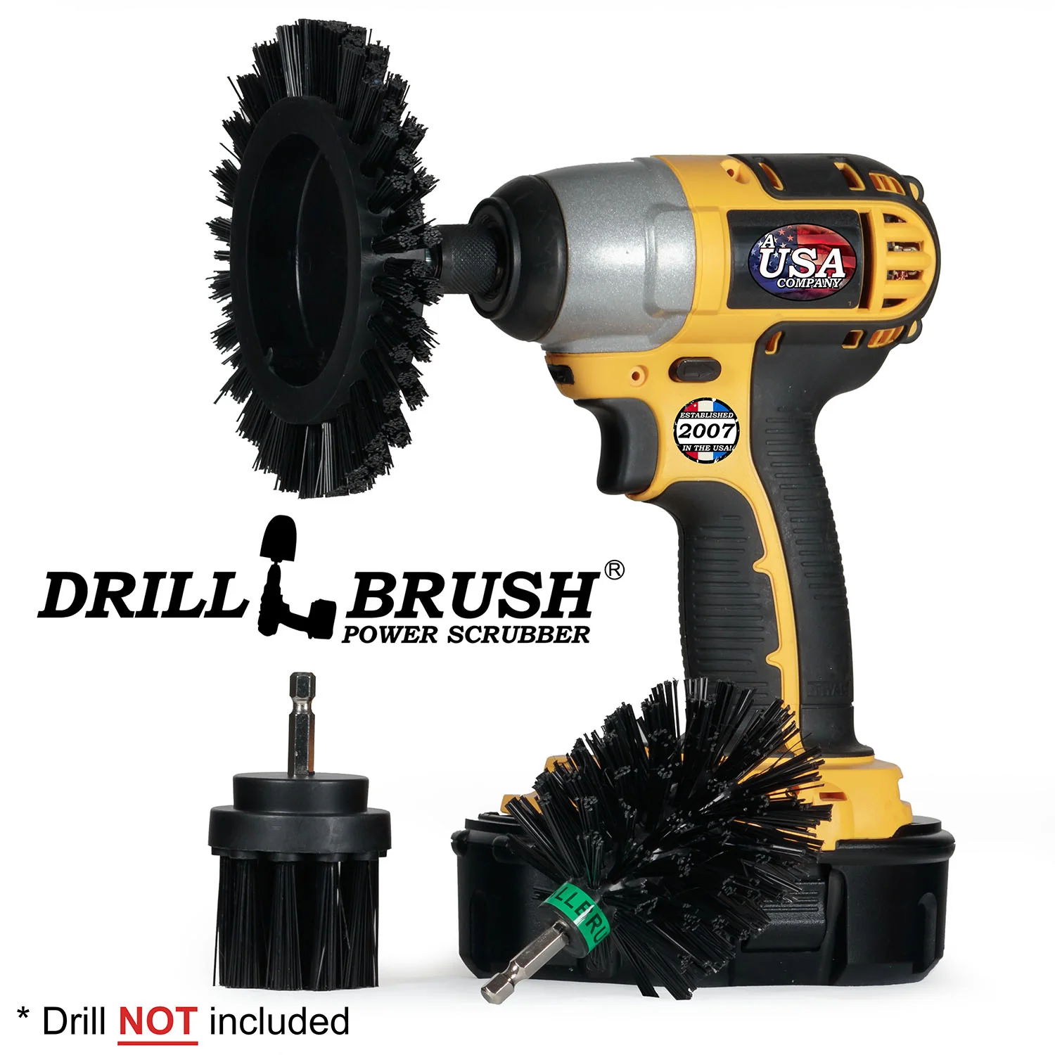 Edge Brush, 2in Long, and Mini Original Brush all in Ultra Stiff Black - Grill Cleaning | K-EMS-2L-QC-DB - Image 2