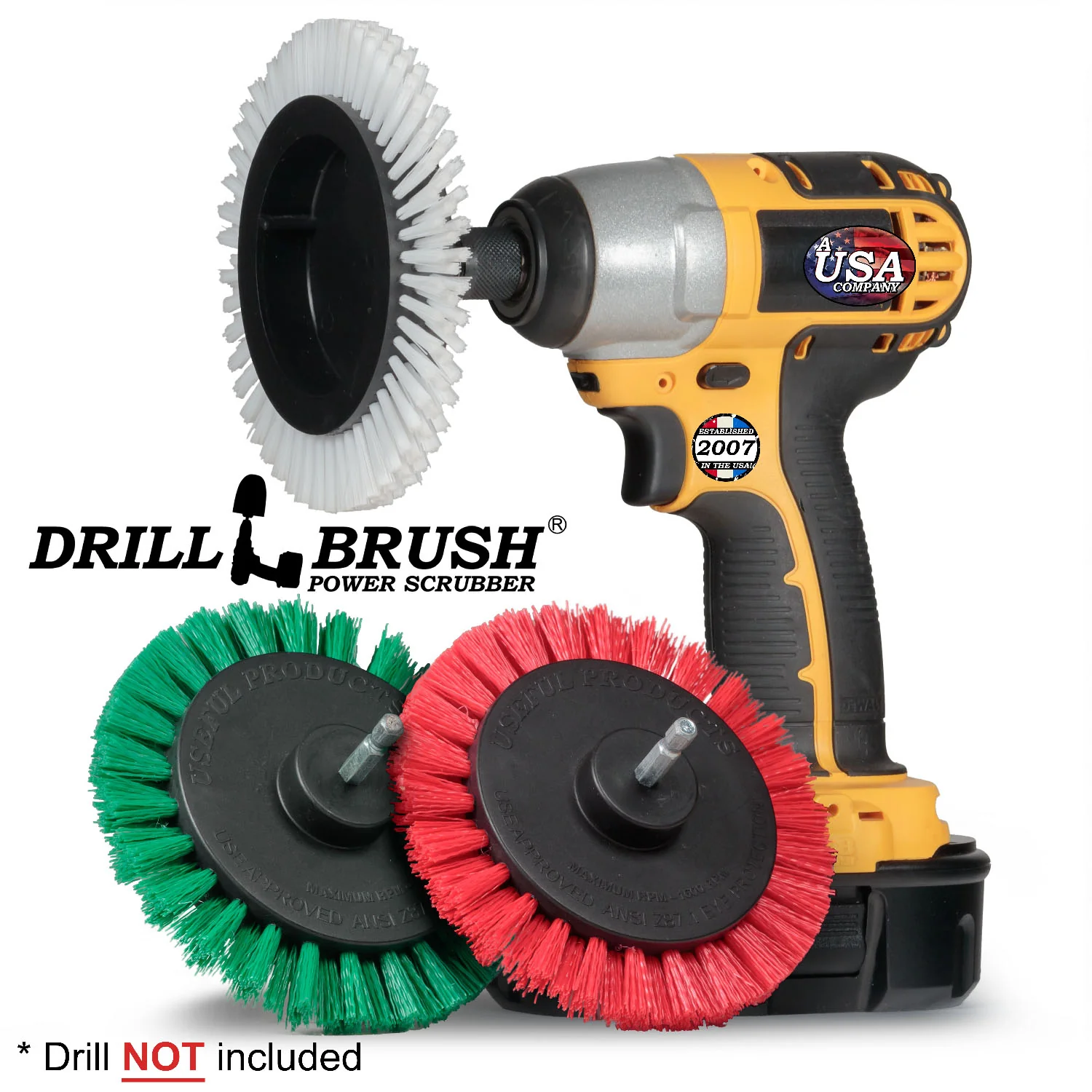 Edge Brush 3-piece Kit - Soft, Medium, & Stiff Bristles - Home, Kitchen, and Outdoor Cleaning | E-S-WGR-QC-DB - Image 2