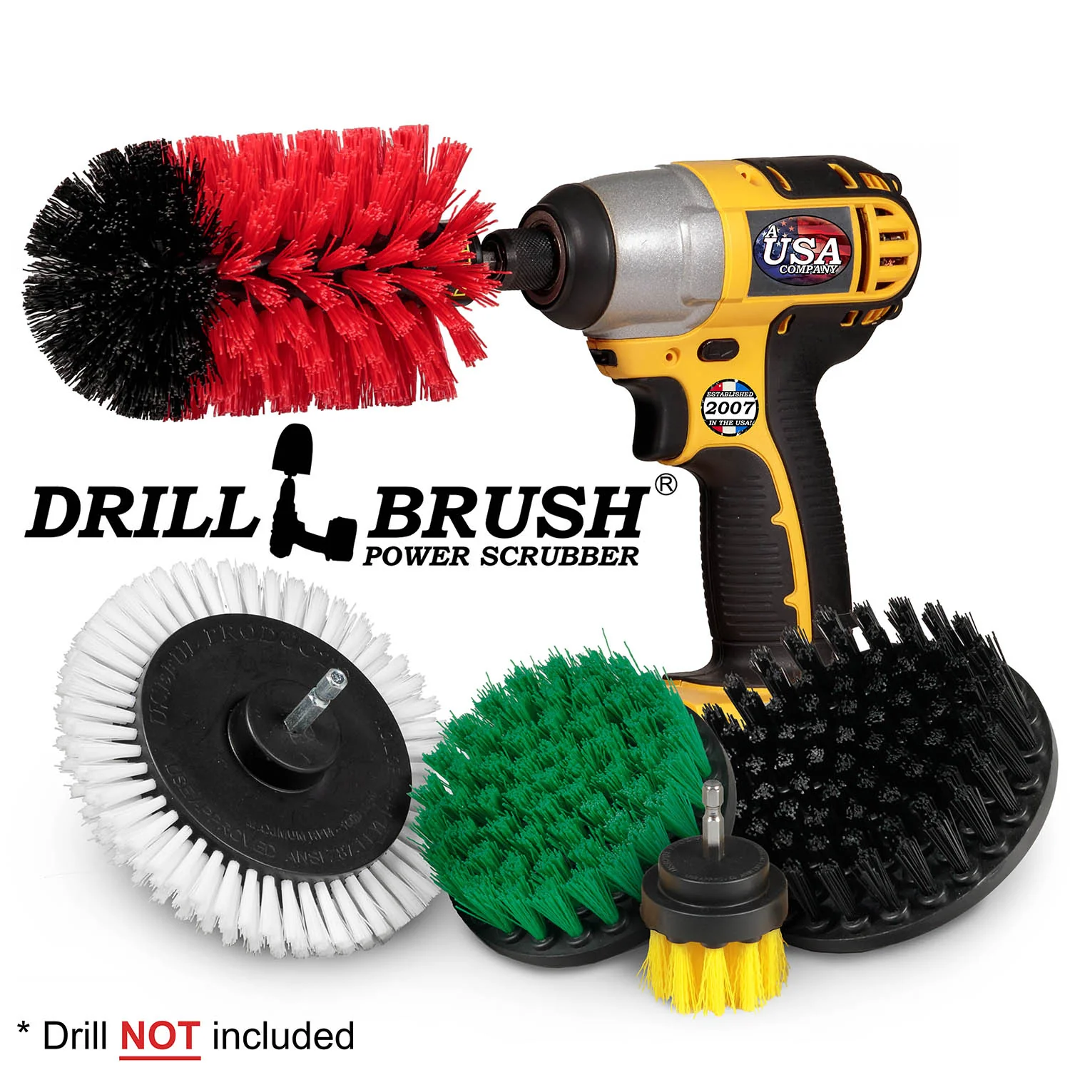 Edge, Jumbo, 5 inch, 4 inch, and 2 inch Short Brushes - Soft, Medium, Stiff, & Ultra Stiff Bristles - General Cleaning | WE-Y2-G4-RJ-K5-S-QC-DB - Image 2