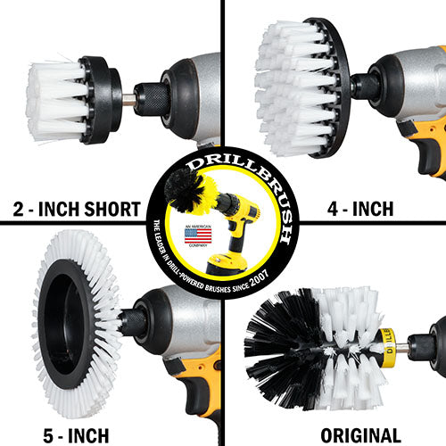 Edge, Original, 4in, & 2in White Brushes w/4in Pads - Soft - Home & Auto | S-WE42O-P4-WRB-3V-QC-DB - Image 3