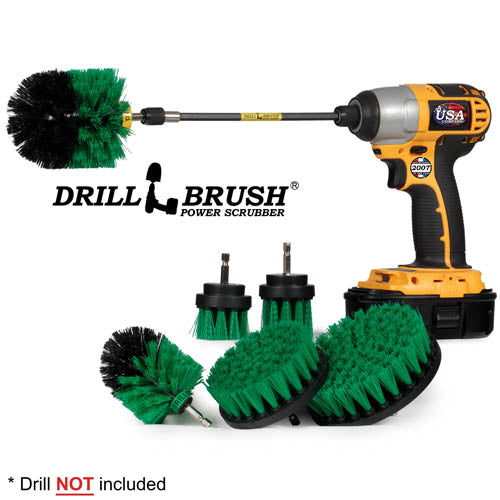 Ultimate Green Brush Kit w/7in Ext. - Medium Bristles - Kitchen & Appliance | G-542OMS-2L-7X-QC-DB - Image 2