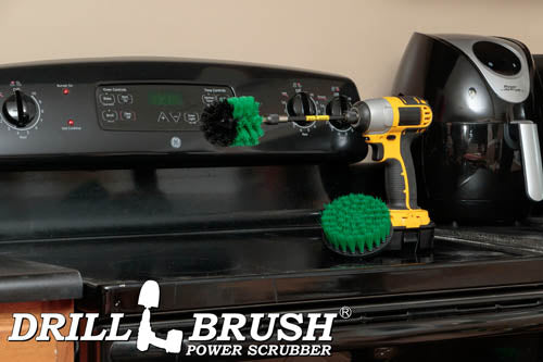 Mini & 4in Green Brushes - Medium Bristles - Kitchen & Appliance Cleaning | G-S-4M-5X-QC-DB - Image 6