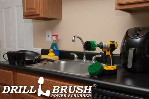 Mini & 4in Green Brushes - Medium Bristles - Kitchen & Appliances Cleaning | G-S-4M-QC-DB - Image 6