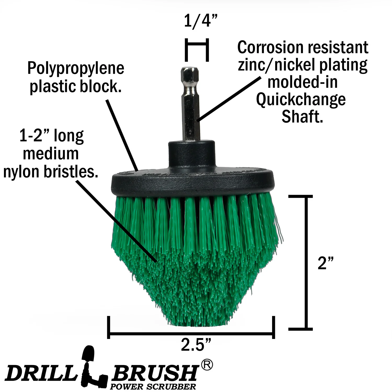 Original, 4in, 5in, 2in Short, and Corner Green Brushes - Medium Stiffness - Kitchen Cleaning | G-S-542CO-QC-DB - Image 6