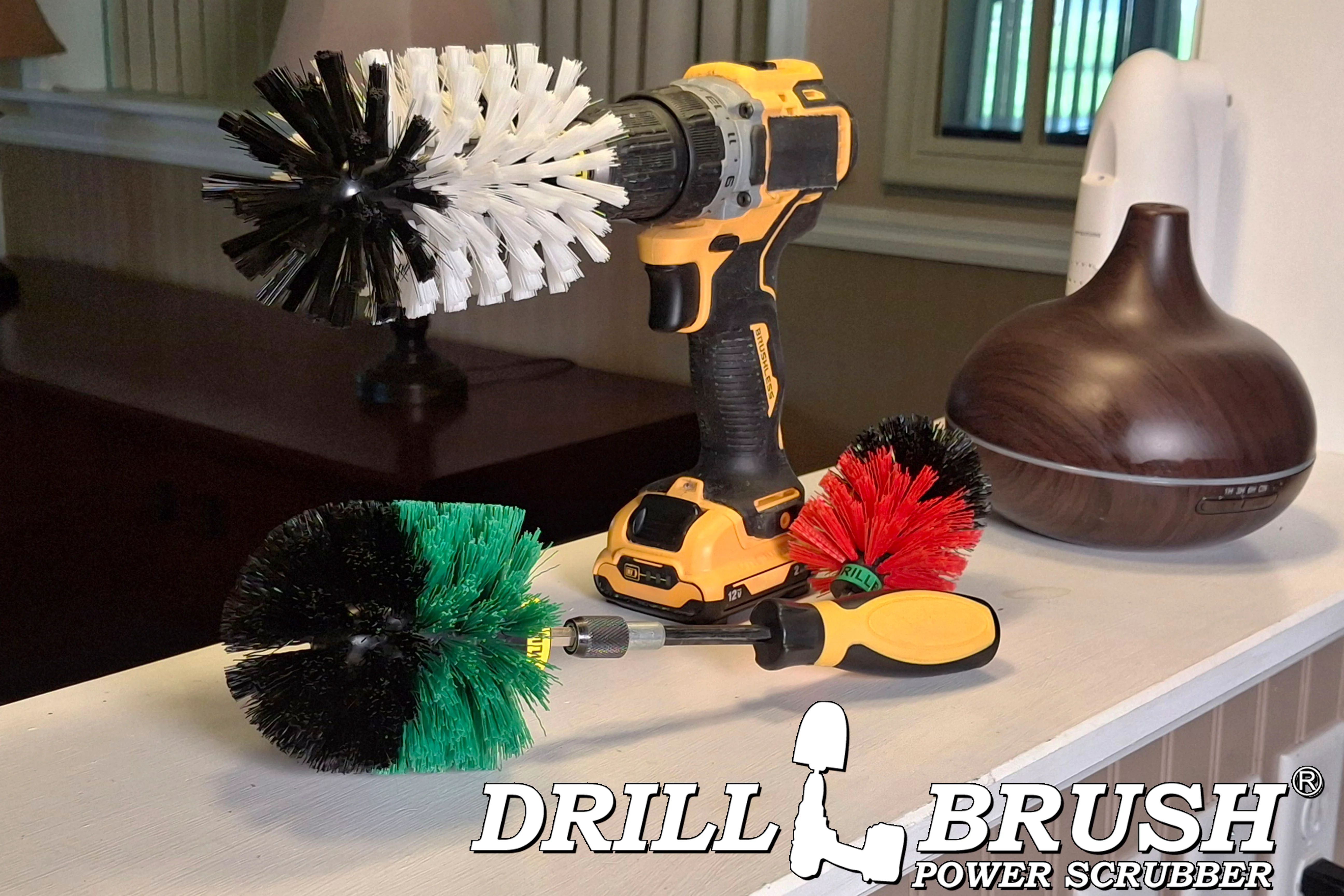 Jumbo, Original, and Mini Brushes w/ Handle Kit - Soft, Medium & Stiff Bristles - Household Variety Cleaning | WJ-GO-RM-HD-S-QC-DB - Image 5