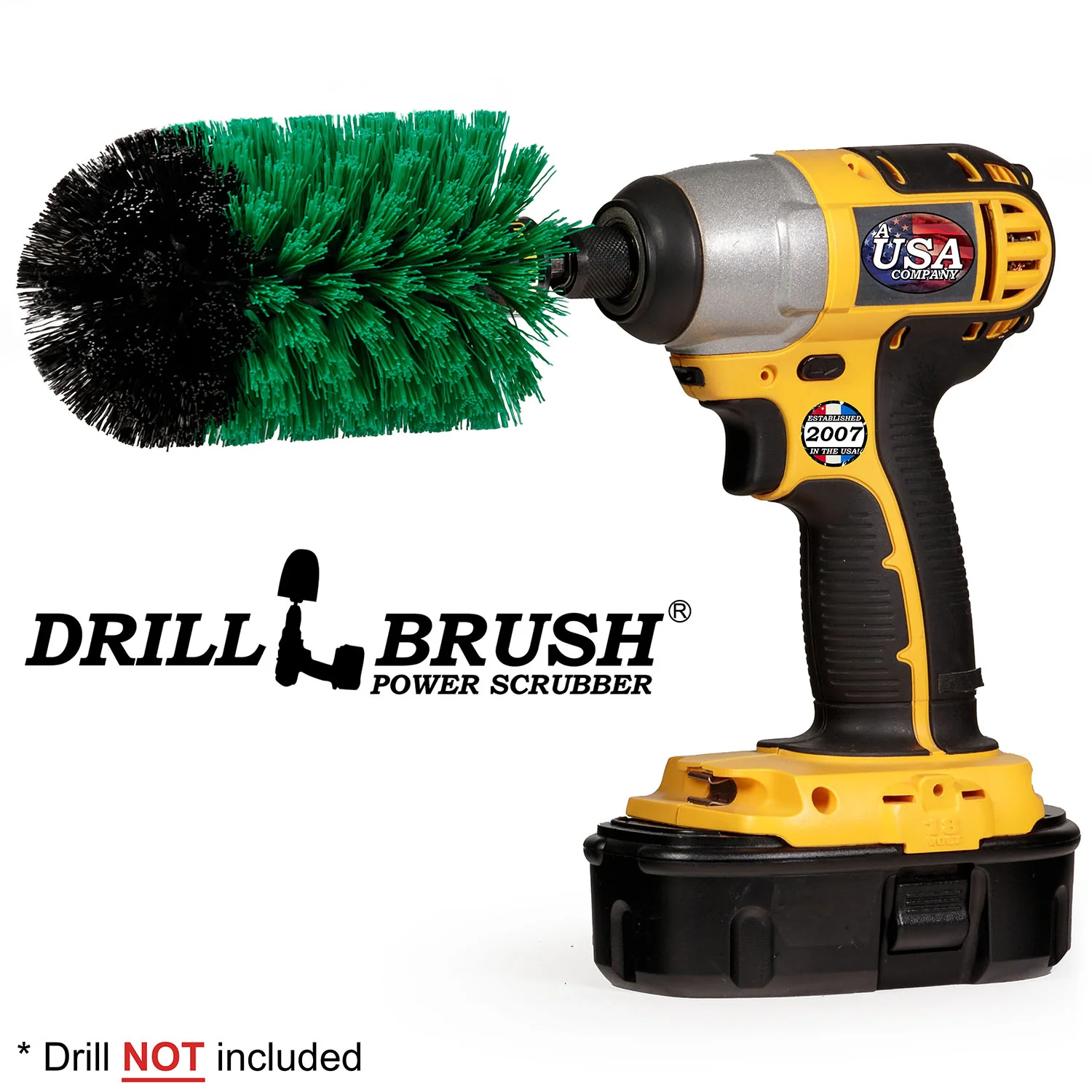 Jumbo Original Green Brush - Medium Stiff - Bullet Shaped - Kitchen Sink & Fridge | J-S-G-QC-DB