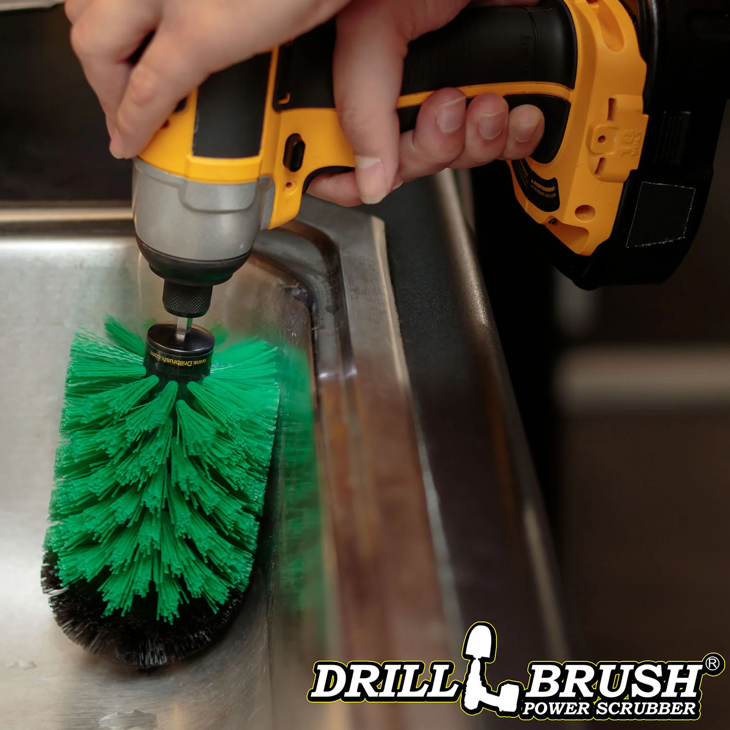 Jumbo Original Green Brush - Medium Stiff - Bullet Shaped - Kitchen Sink & Fridge | J-S-G-QC-DB - Image 2