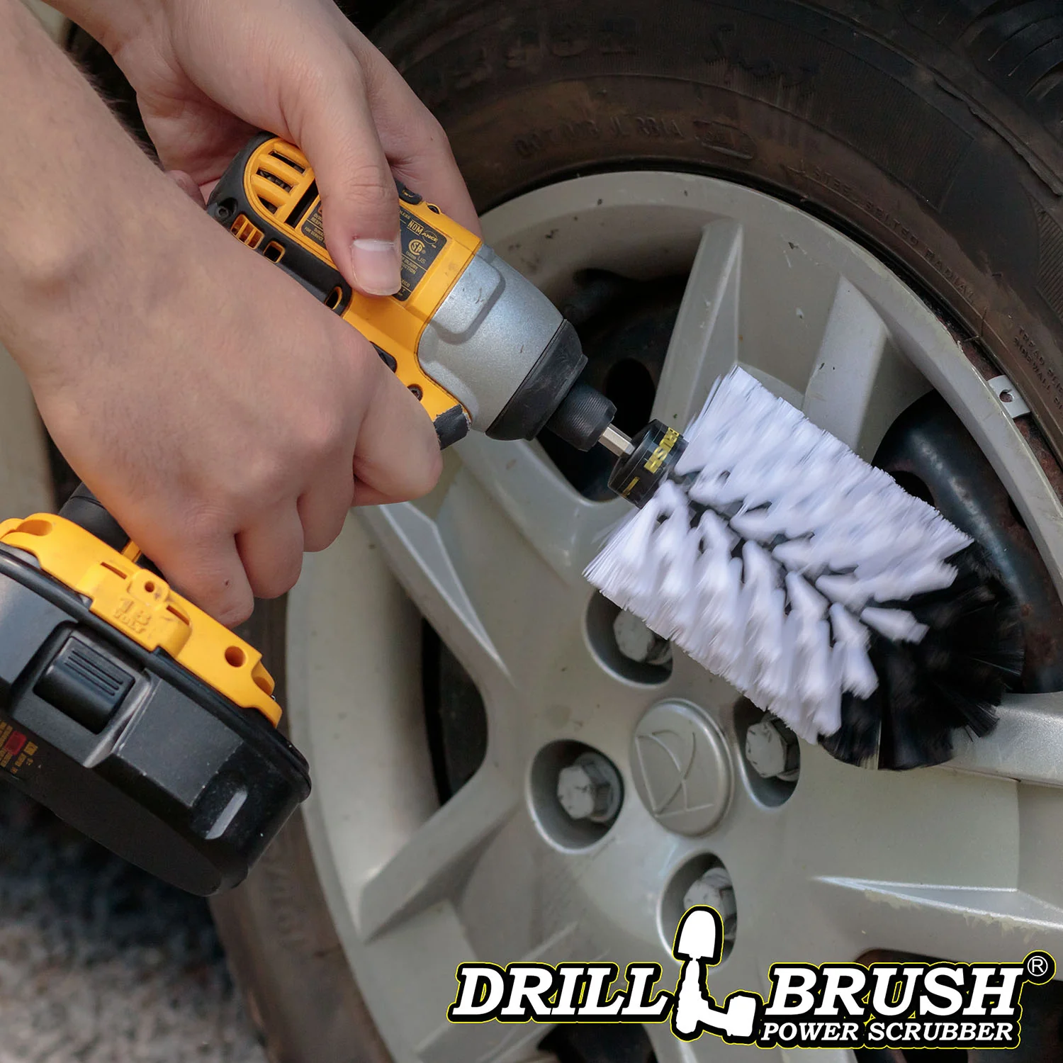 Jumbo Original White Brush - Soft Bristles - Bullet Shaped - Home & Auto Cleaning | J-S-W-QC-DB - Image 2