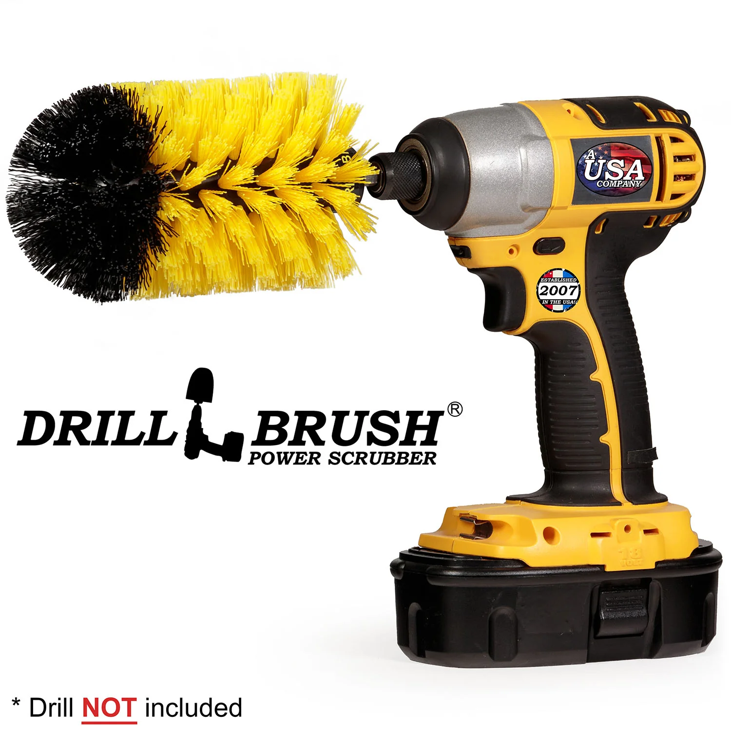 Jumbo Original Yellow Brush - Medium Stiffness - Bullet Shaped - Bathroom & Shower | J-S-Y-QC-DB