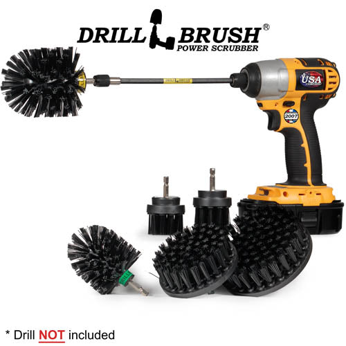 Ultimate Black Brush Kit w/7in Ext. - Ultra Stiff - Heavy Duty Cleaning | K-542OMS-2L-7X-QC-DB - Image 2