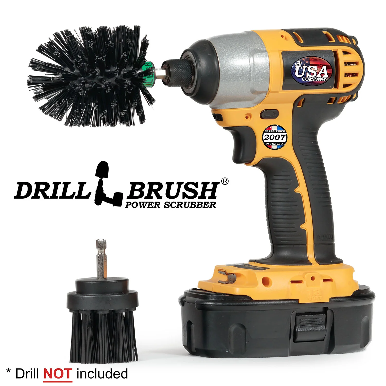 Mini & 2in-L Black Brushes - Ultra Stiff - Heavy Duty & Grill Cleaning | K-MS-2L-QC-DB - Image 2