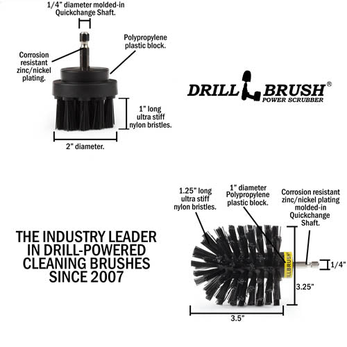 Original & 2in Black Brushes - Ultra Stiff - 2 Piece Kit - Industrial & Heavy Duty | K-S-2O-QC-DB - Image 5