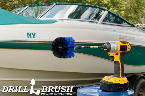 Original Blue Brush & 5in Ext. - Medium Bristles - Bullet Shaped - Pool & Marine | O-S-B-5X-QC-DB - Image 5