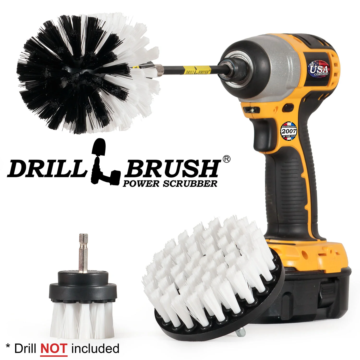 Original, 4in, & 2in White Brushes w/5in Ext. - Soft - Home & Auto | W-S-42O-5X-QC-DB - Image 2