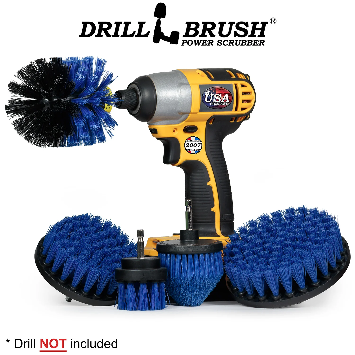 Original, 4in, 5in, 2in Short, and Corner Blue Brushes - Medium Bristles - Marine & Pool Cleaning | B-S-542CO-QC-DB - Image 2