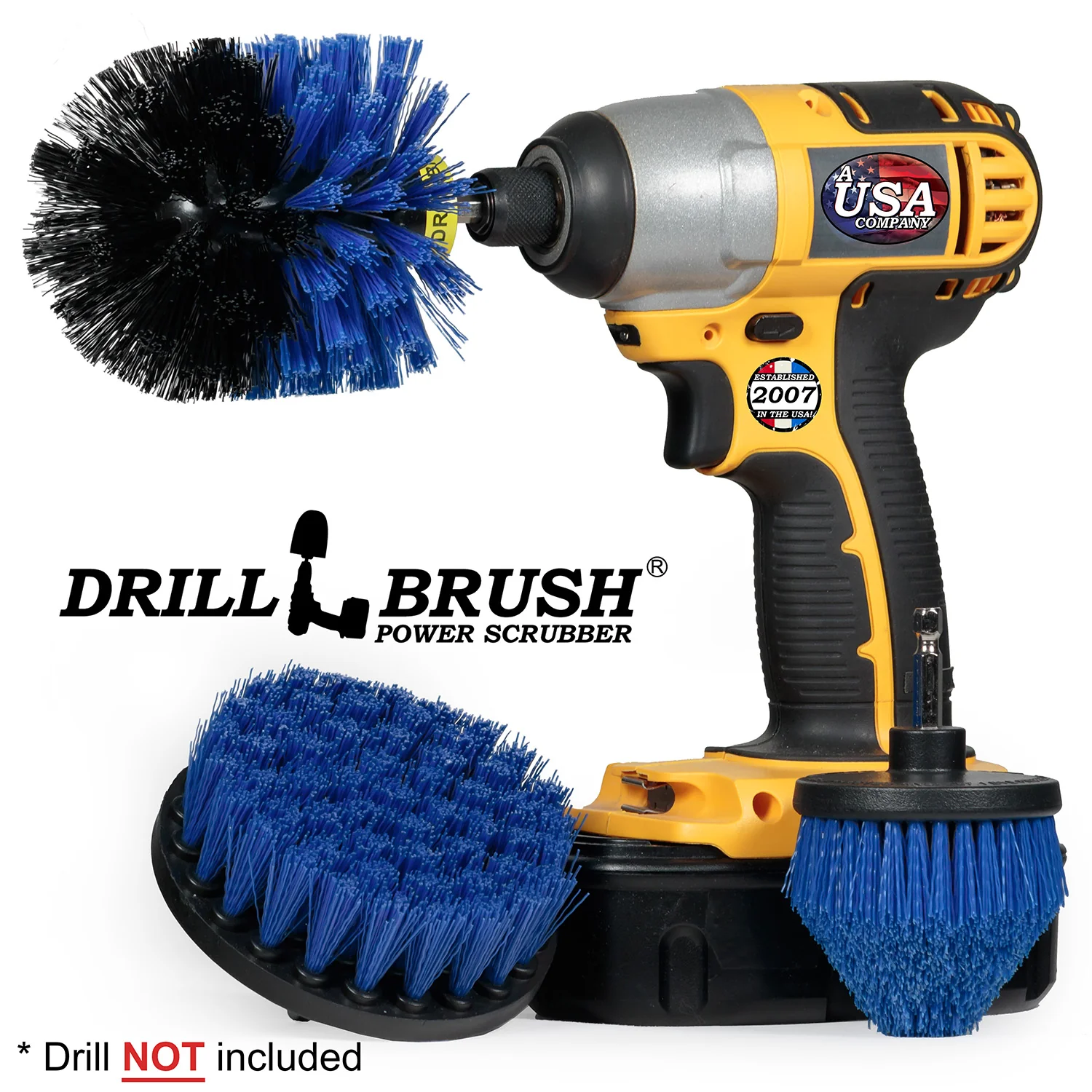Original, 4in, and Corner Blue Brushes - Medium Bristles - Marine & Pool Cleaning | B-S-4CO-QC-DB - Image 2