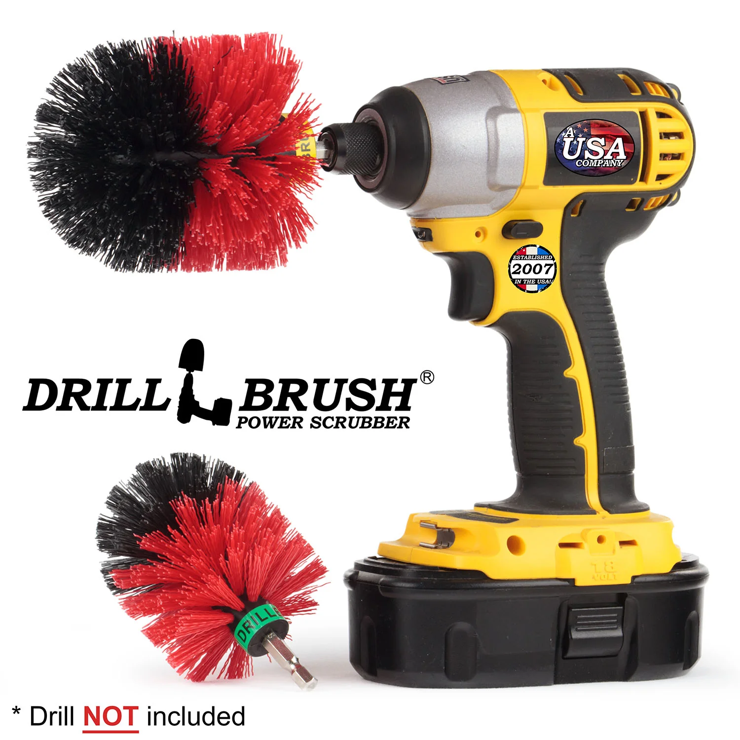 Original & Mini Red Brushes - Red Bristles - Outdoor & Patio Cleaning | R-S-MO-QC-DB - Image 2