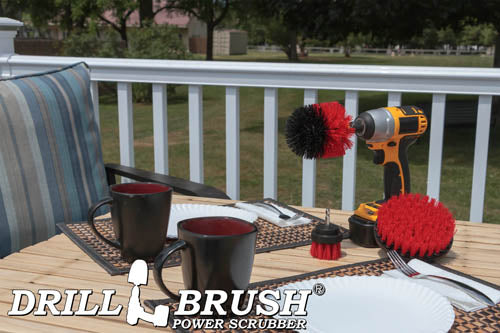 Original, 5in, & 2in Red Brushes - Red Bristles - Outdoor & Patio Cleaning | R-S-52O-QC-DB - Image 6