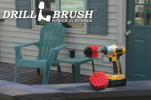 Mini & 4in Red Brushes - Red Bristles - Outdoor & Patio Cleaning | R-S-4M-QC-DB - Image 6
