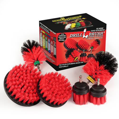 Ultimate Red Kit - Stiff Bristles - Outdoor & Patio Cleaning | R-542OMS-2L-QC-DB