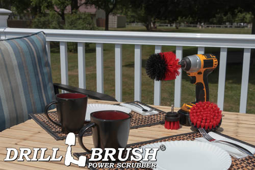 Original, 4in, and 2in Red Brushes - Stiff Bristles - Outdoor & Patio Cleaning | R-S-42O-QC-DB - Image 6