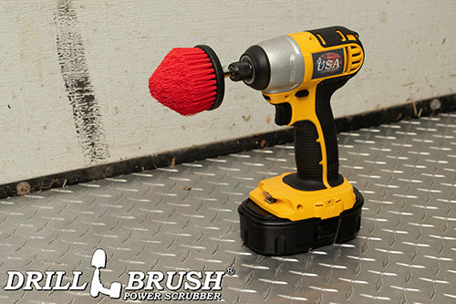 Red Corner Brush - Stiff Bristles - Cone Shaped - Outdoor & Patio Cleaning | C-S-R-QC-DB - Image 4