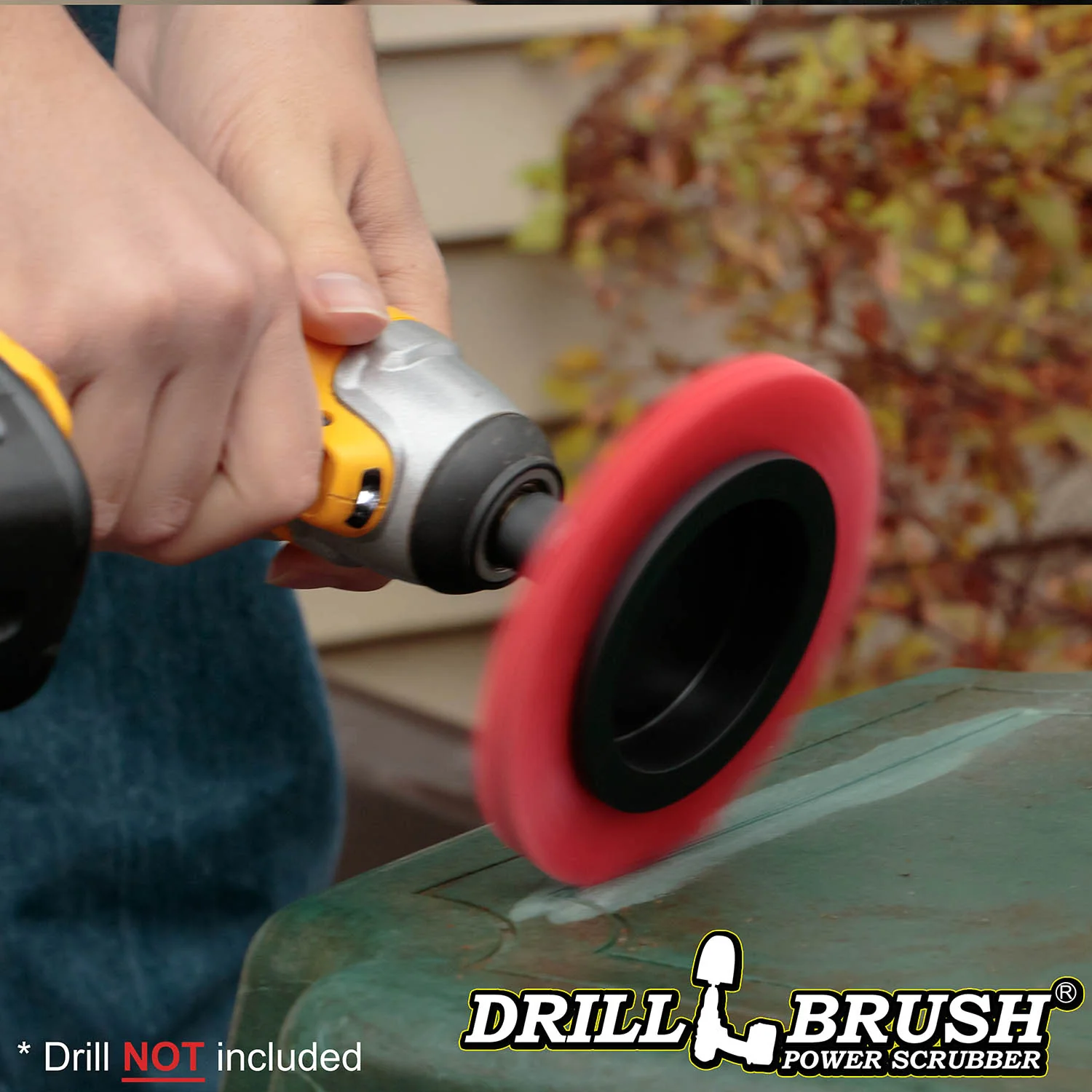 Red Edge Brush - Stiff Stiffness - Wheel Shaped - Outdoor & Patio | E-S-R-QC-DB - Image 2