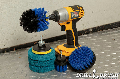 Original, 4in, & 2in Blue Brushes w/ Pads - Medium Bristles - Pool & Marine | S-B42O-P4-3B-3V-QC-DB - Image 6
