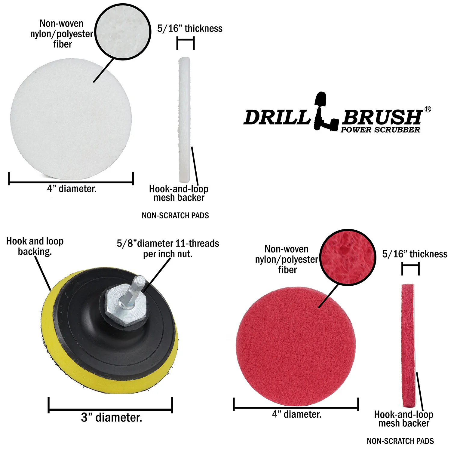 Variety Stiffness 4in, 2in Short, & Original Brush Kit with Useful All-Purpose Cleaning Paste Bundle - Soft, Medium, & Stiff Bristles - 260g Multi-Purpose Cleaning Paste | WO-B4-R2-3V-QC-DB-UP1 - Image 5