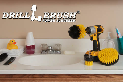 Original, 5in, & 2in Yellow Brushes - Medium Bristles - Bathroom & Shower Cleaning | Y-S-52O-QC-DB - Image 6